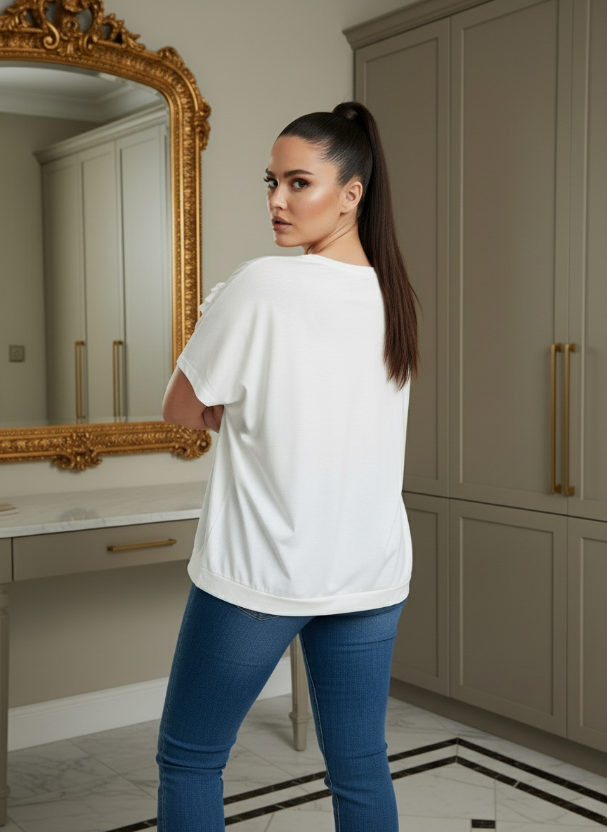 ΜΠΟΥΤΙΚ ΜΠΛΟΥΖΑ ΜΕ ΕΝΤΥΠΩΣΙΑΚΑ ΒΟΛΑΝ PLUS SIZE