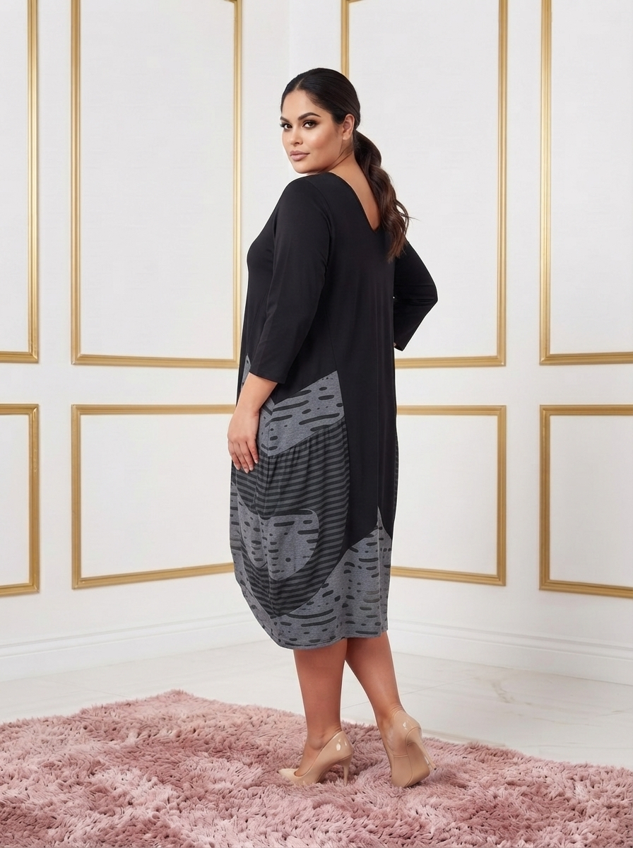 ΕΝΤΥΠΩΣΙΑΚΟ ΦΟΡΕΜΑ ΜΕ ΜΟΝΤΕΡΝΑ ΕΜΦΑΝΙΣΗ PLUS SIZE