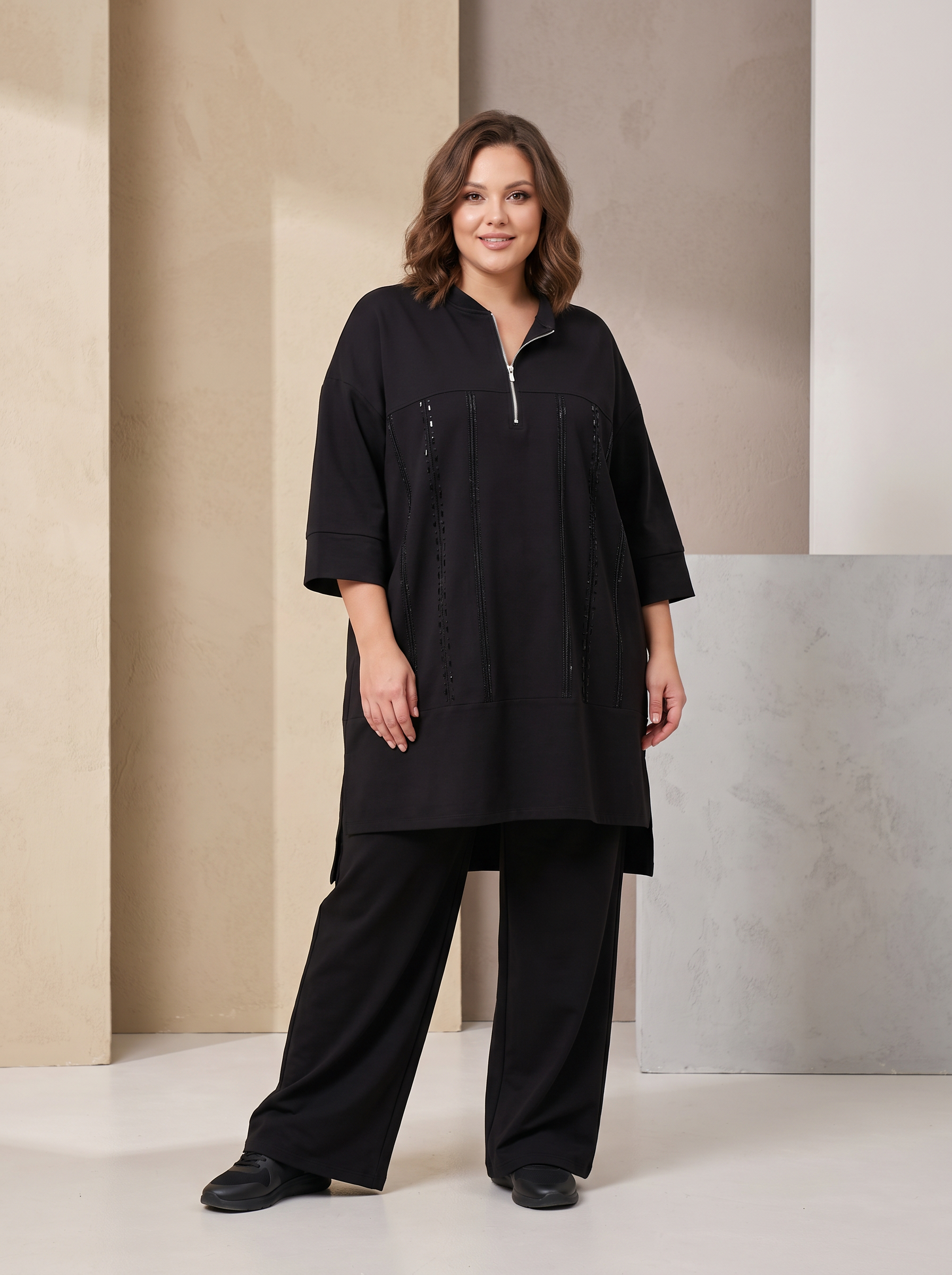 DESIGNER ΣΕΤ ΣΕ ΜΑΥΡΟ ΧΡΩΜΑ ΜΕ ΦΑΡΔΙΑ ΓΡΑΜΜΗ