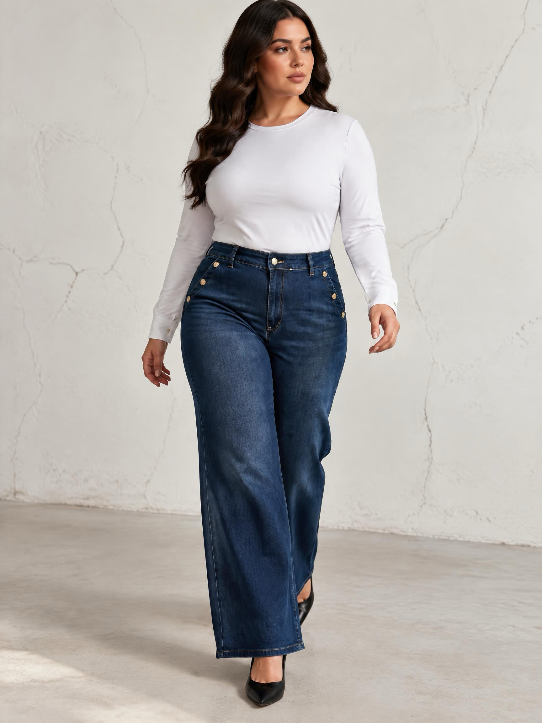 ΤΖΙΝ ΣΕ ΣΚΟΥΡΟ DENIM ΜΕ ΦΑΡΔΙΑ ΓΡΑΜΜΗ ΣΕ ΜΕΓΑΛΑ ΜΕΓΕΘΗ