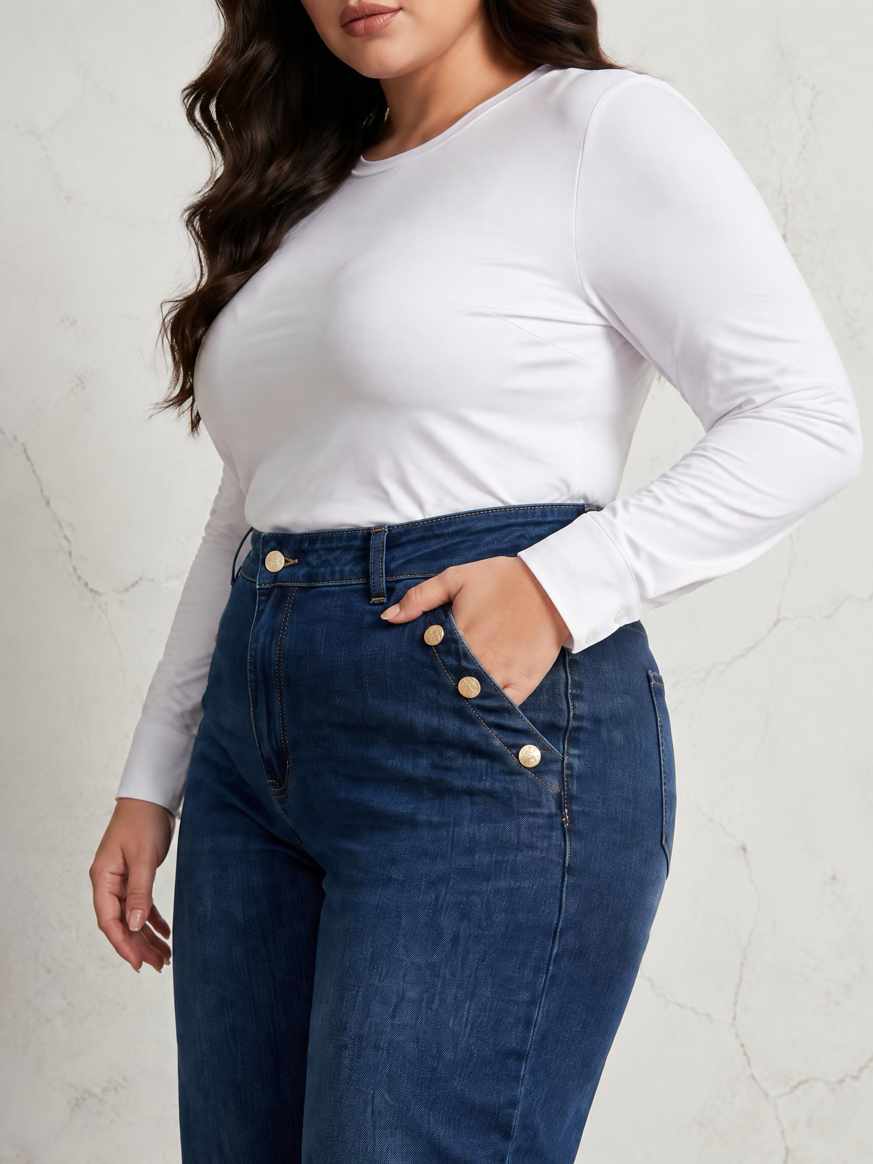 ΤΖΙΝ ΣΕ ΣΚΟΥΡΟ DENIM ΜΕ ΦΑΡΔΙΑ ΓΡΑΜΜΗ ΣΕ ΜΕΓΑΛΑ ΜΕΓΕΘΗ