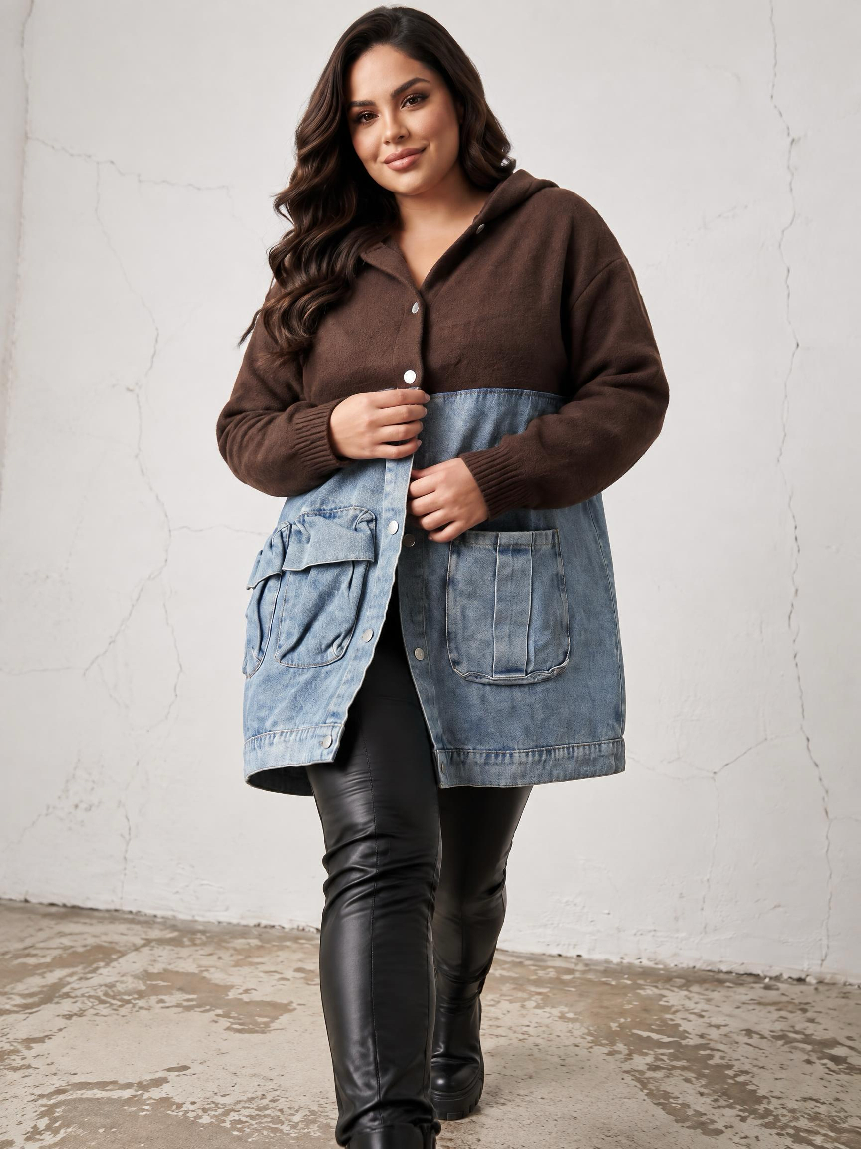 ΜΑΞΙ ΤΖΙΝ ΜΠΟΥΦΑΝ ΜΕ ΖΕΣΤΗ ΠΛΕΚΤΗ ΕΠΕΝΔΥΣΗ ΣΕ ΚΑΦΕ ΧΡΩΜΑ