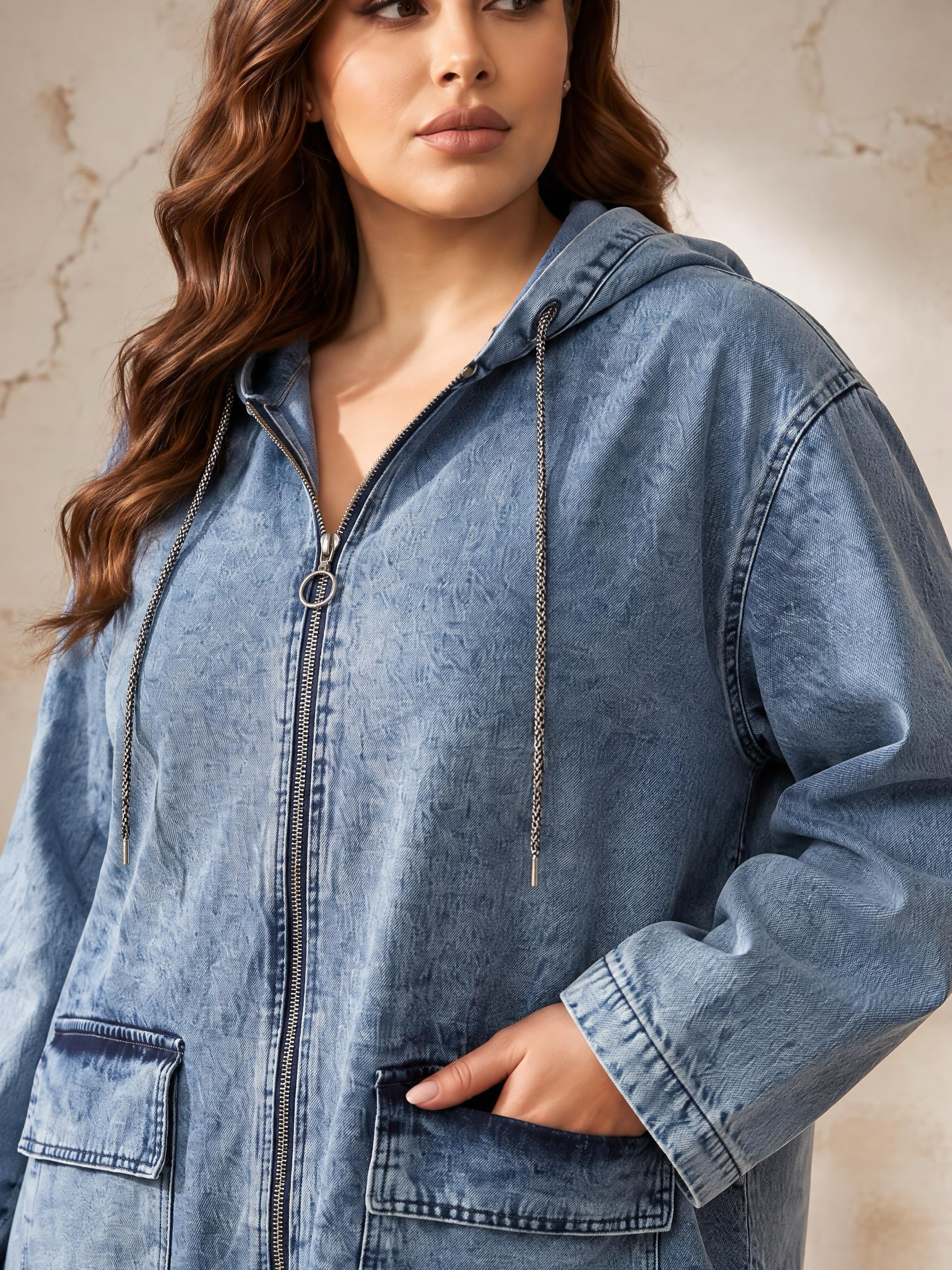 ΜΟΝΤΕΡΝΟ ΤΖΙΝ ΜΠΟΥΦΑΝ ΣΕ ΑΝΟΙΧΤΟ DENIM ΣΕ ΜΕΓΑΛΑ ΜΕΓΕΘΗ
