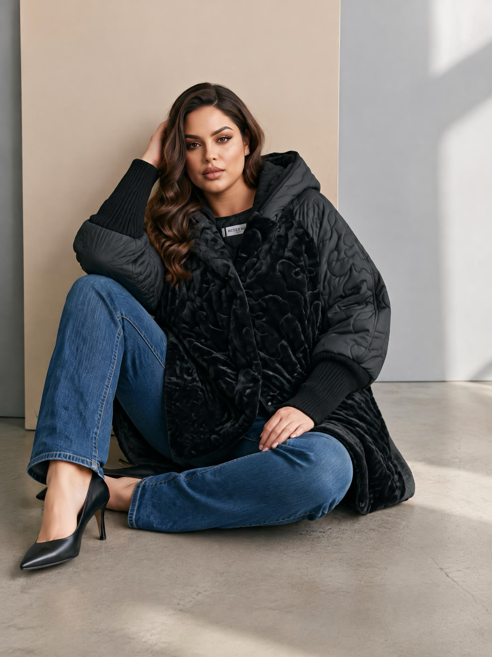 ΧΕΙΜΕΡΙΝΟ DESIGNER ΜΠΟΥΦΑΝ ΜΕ ΛΕΠΤΟΜΕΡΕΙΕΣ ΑΠΟ ΧΝΟΥΔΩΤΟ ΥΛΙΚΟ