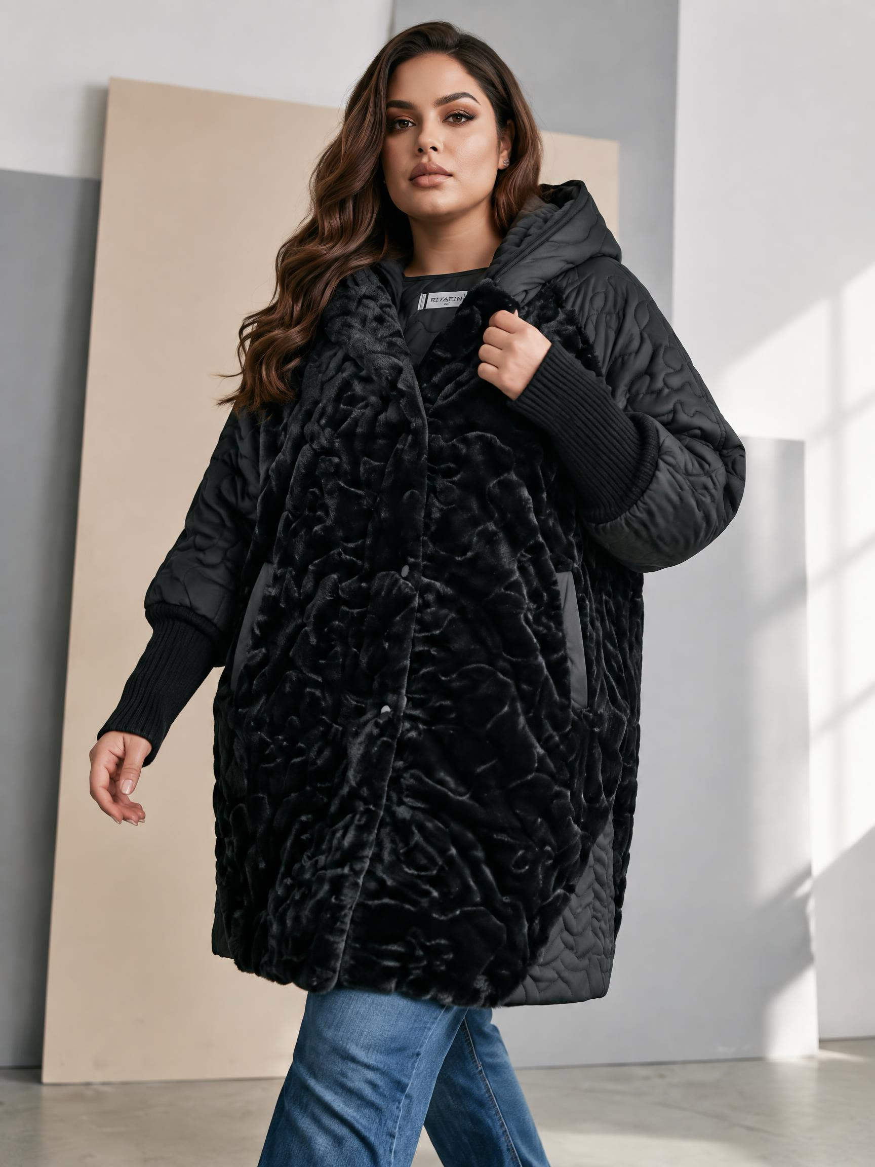 ΧΕΙΜΕΡΙΝΟ DESIGNER ΜΠΟΥΦΑΝ ΜΕ ΛΕΠΤΟΜΕΡΕΙΕΣ ΑΠΟ ΧΝΟΥΔΩΤΟ ΥΛΙΚΟ