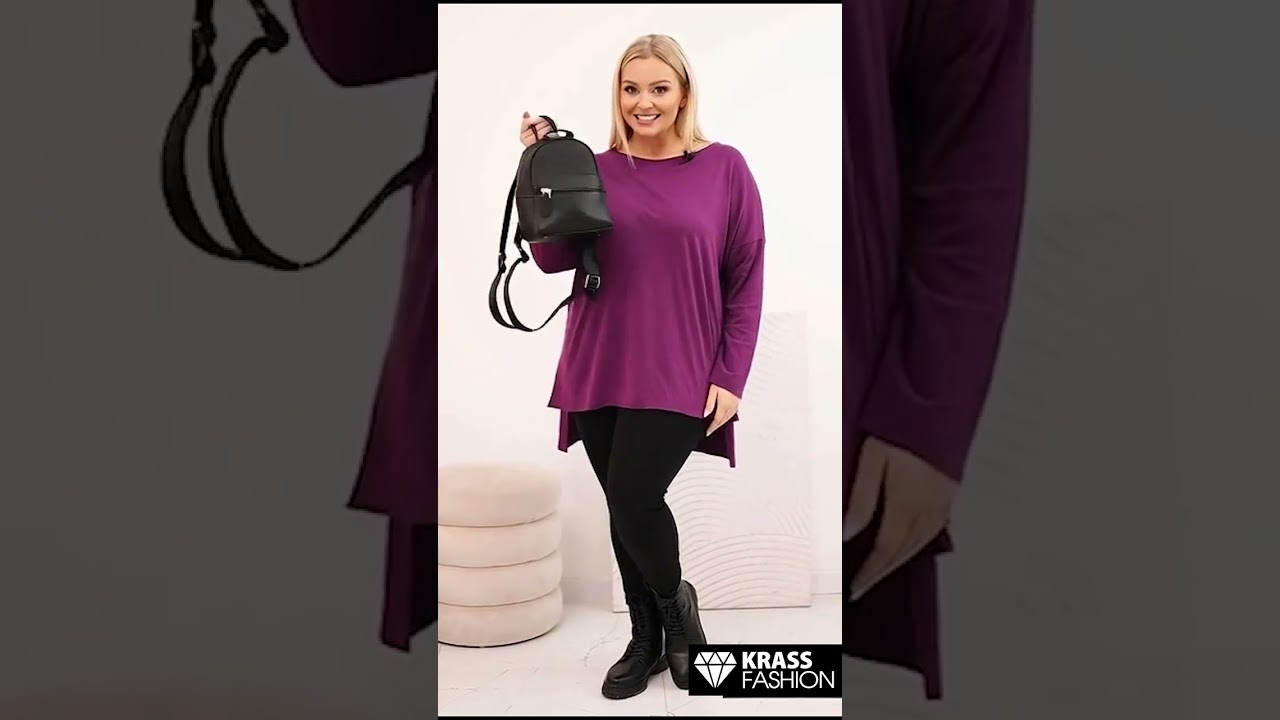 PLUS SIZE ΤΟΥΝΙΚΑ ΣΕ ΜΠΟΡΝΤΟ ΧΡΩΜΑ ΜΕ ΑΣΥΜΜΕΤΡΗ ΓΡΑΜΜΗ