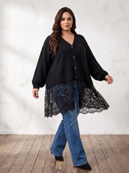 ΜΟΝΤΕΡΝΗ PLUS SIZE ΖΑΚΕΤΑ ΜΕ ΔΙΑΚΡΙΤΙΚΗ ΔΑΝΤΕΛΑ – ΤΡΕΝΤΙ ΜΟΝΤΕΛΟ