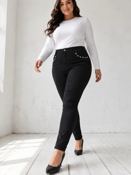 ΕΛΑΣΤΙΚΑ ΜΑΞΙ ΤΖΙΝ ΜΕ ΜΟΝΤΕΡΝΑ ΕΜΦΑΝΙΣΗ PLUS SIZE ΚΑΙ ΟΜΟΡΦΗ ΛΕΠΤΟΜΕΡΕΙΑ