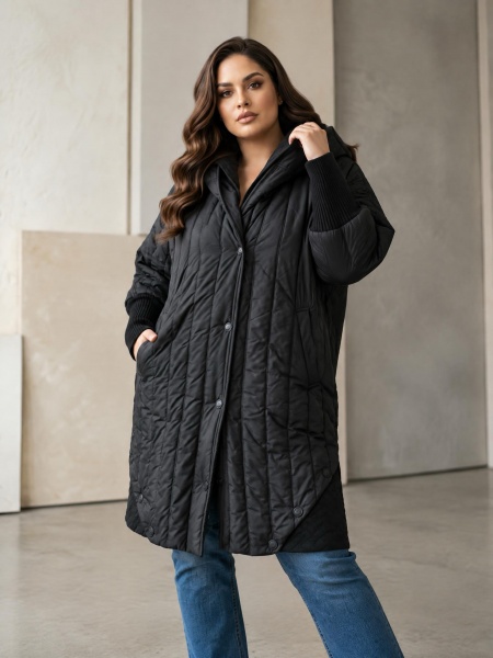 ΜΑΞΙ ΧΕΙΜΕΡΙΝΟ ΜΠΟΥΦΑΝ ΣΕ ΜΑΥΡΟ ΧΡΩΜΑ ΑΠΟ DESIGNER ΣΕΙΡΑ